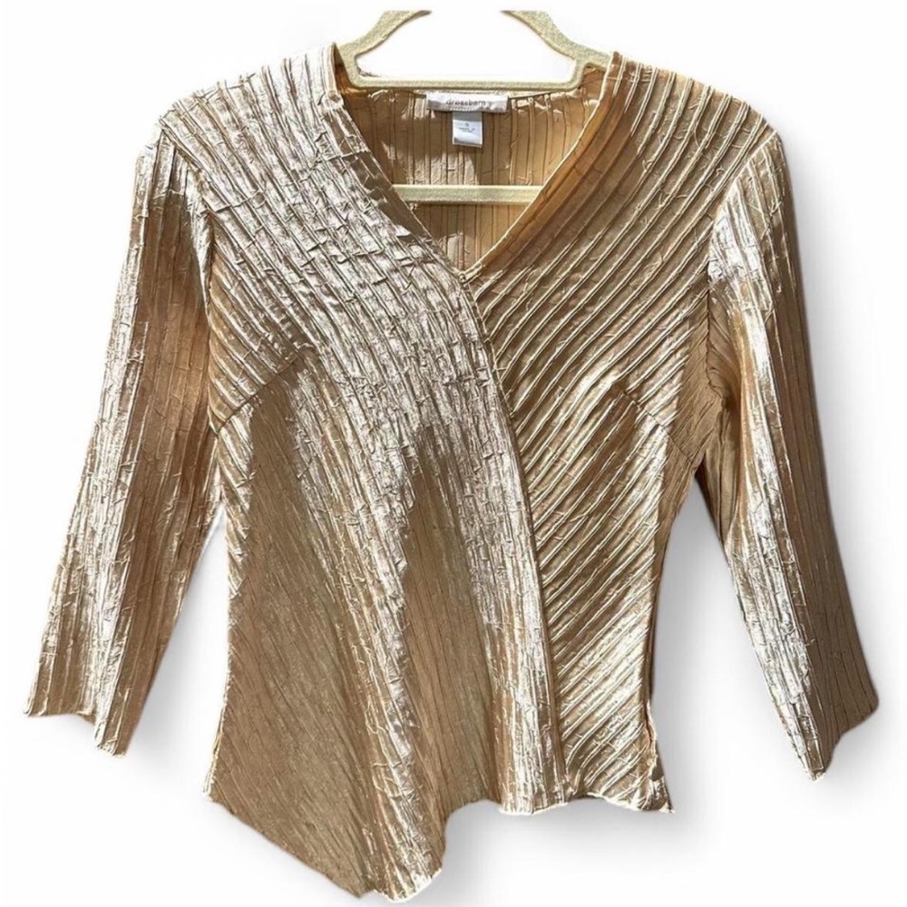 Dress barn- gold asymmetrical blouse